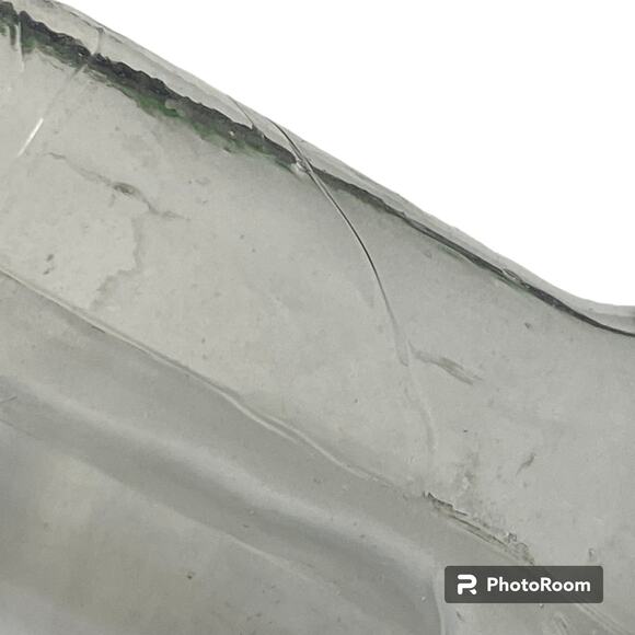 Pressed Glass Pastry Rolling Pin Removable Cork Clear Bubbles 30s or 40s - Picture 7 of 10